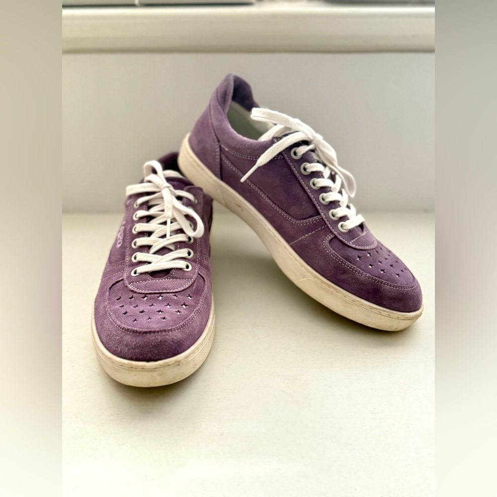 Women's Purple Suede Low-Top Sneakers